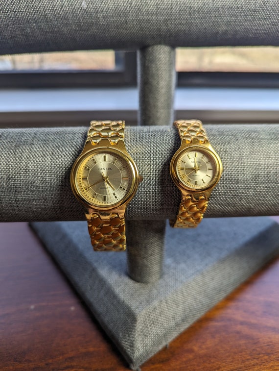 Vintage his and hers Geneva wristwatches