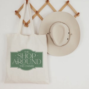 Borsa tote &quot;C&#39;è posta per te&quot; - Design del negozio dietro l&#39;angolo - Estetica della commedia romantica anni &#39;90 - Borsa tote in tela da libreria - Regalo di Nora Ephron
