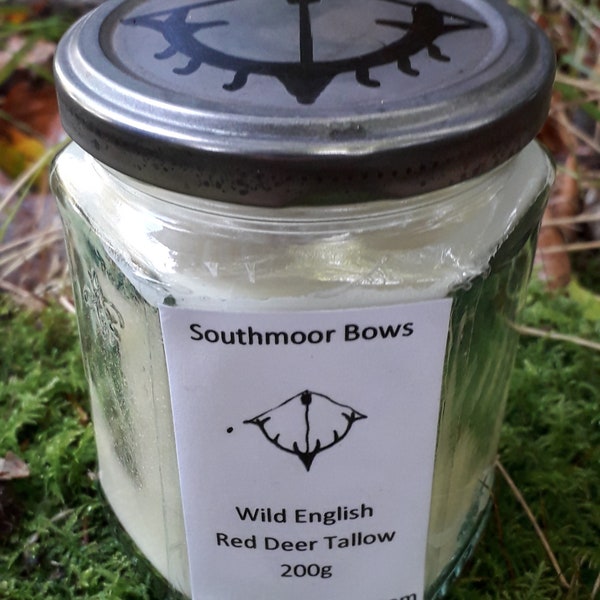 Wild English Red Deer Tallow/Fat 200grams Primitive leather finisher and conditioner