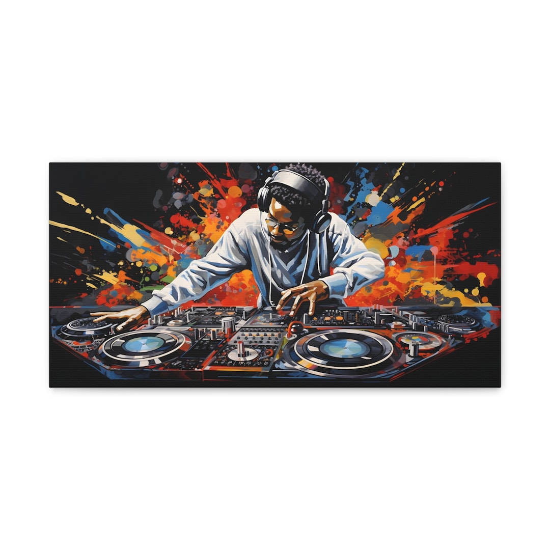 Dj Kool Herc Hip Hop Wheels of Steel Wall Art Canvas Gallery Wraps - Etsy