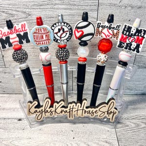 Beaded Pens | Baseball Pens | Pens | Gifts | Beaded Items  | Silicone Beads | Acrylic Beads |