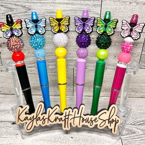 Beaded Pens | Butterfly Pens | Pens | Gifts | Beaded Items  | Silicone Beads | Acrylic Beads |