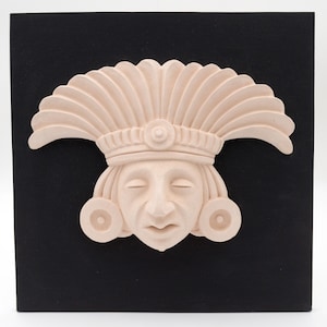 Aztec God Tonatiuh Cast Sculpture 13.75&quot; x 13.75&quot; x 3&quot;