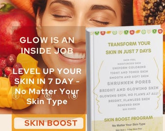 Skin Glow Guide | 7-Day Juice Plan for Black & White Women | Natural Skincare Ebook PDF | Skin Quiz + Personalized Plan