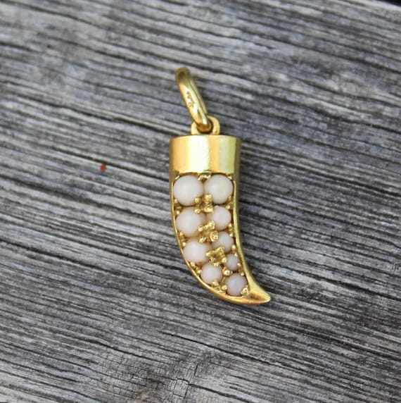 Pomellato 18K Coral Horn Pendant