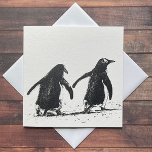 Gentoo Penguins Greetings Card - Journey