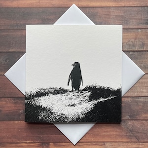 Carte de voeux Lone Penguin - Au repos