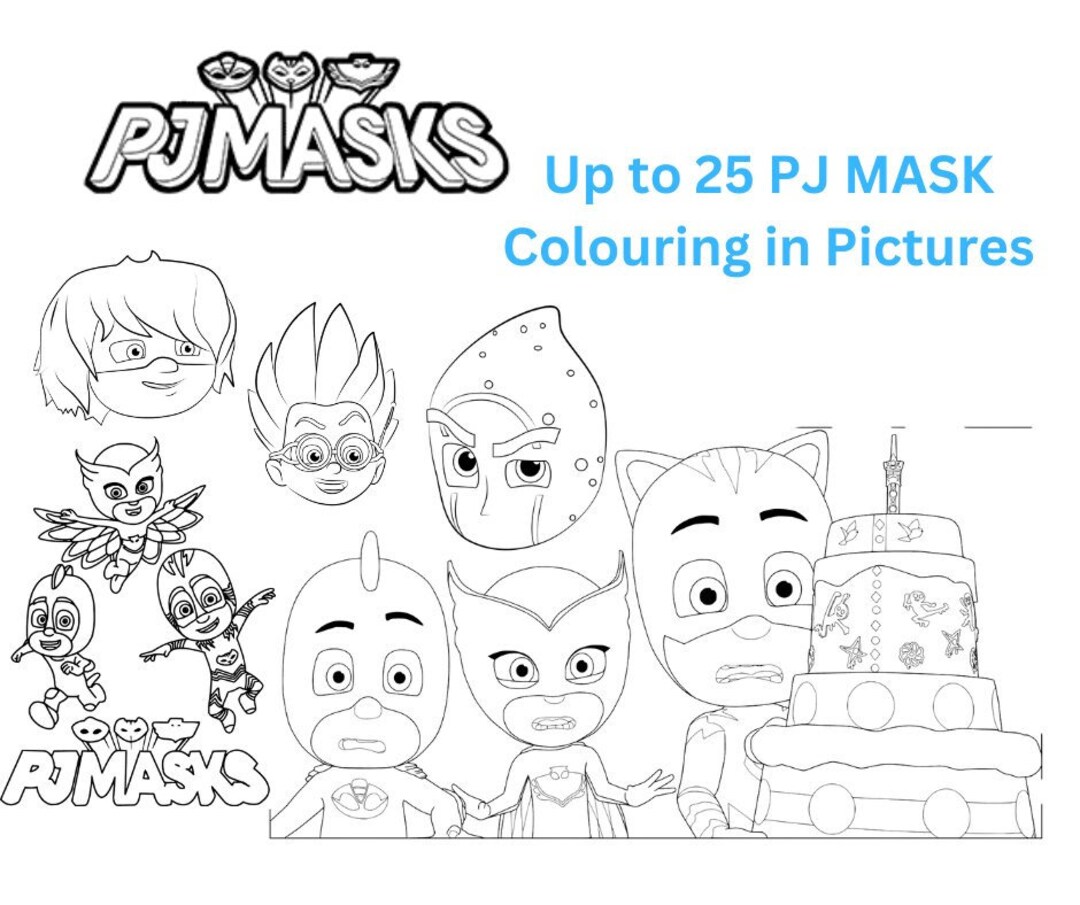 PJ Mask Colouring in Pictures Etsy