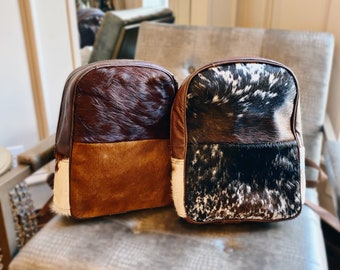 Western Voyager Cowhide Backpack, Western Backpack, Western Purse, Cowhide Backpack, Hair on Cowhide