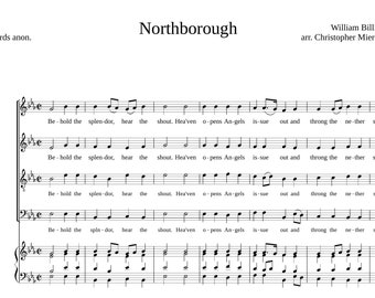 Northborough (Behold the Splendor, hear the shout.)  by William Billings, arr. Christopher Miersma