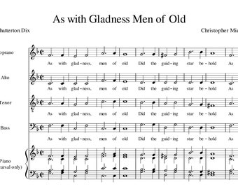 As with Gladness, Men of Old - Four Part