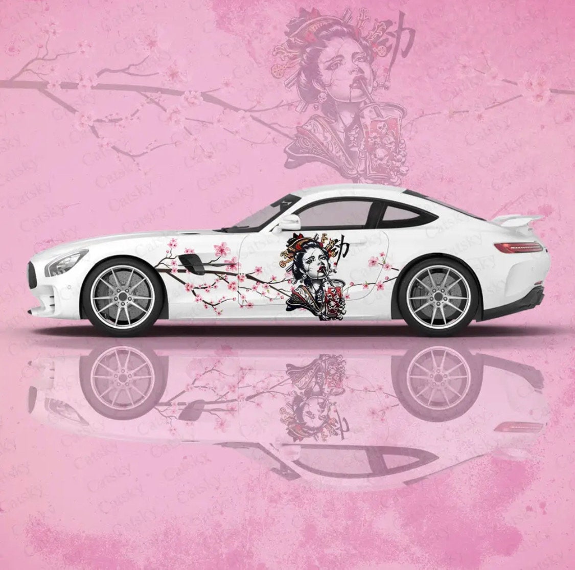 Anime Car Vinyl Decal, Anime Car Wrap, Anime Car Wrap Side, One Piece Car  Decal, Stickers for Sport Cars, One Part Mirrored, Japanese Livery 