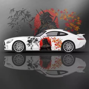 JDM Samurai Sakura Car Side Decals for universal fit. Decals for Honda, Nissan, Toyota, BMW, Ford… High Quality Custom Car Decals