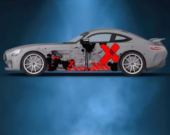 Cool Car Decals; Custom made car decals; universal fit comes with both sides; graffiti inspired car decals for all cars