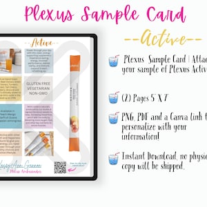Plexus-voorbeeldkaart - Actief, aanpassen met Canva, Plexus Swag