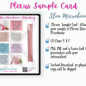 Plexus-voorbeeldkaart: slank microbioom (slanke MBA), aanpassen met canva, plexus-swag
