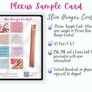 Plexus-voorbeeldkaart - slanke hongerbeheersing, aanpassen met canvas, Plexus-swag