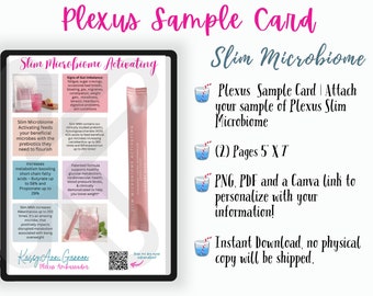 Plexus Sample Card - Slim Microbiome (Slim MBA), Customize w/ Canva, Plexus Swag