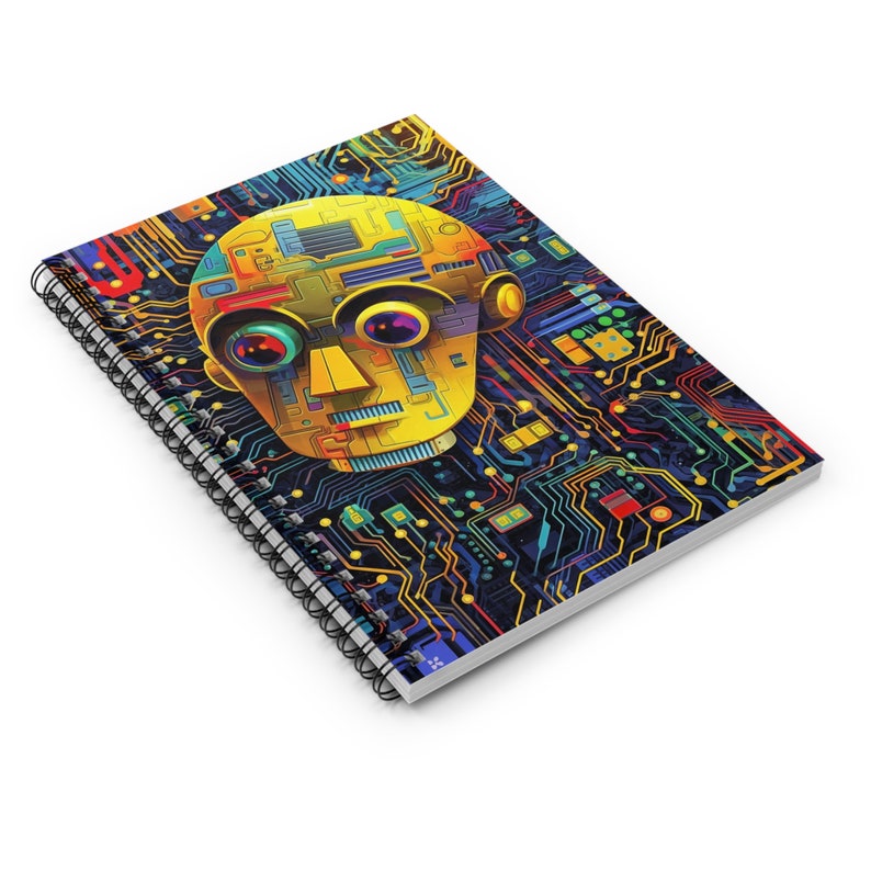 Robot Notebook Robot Short-circuit Spiral Notebook - Ruled Line | 118 Pages | Document ...