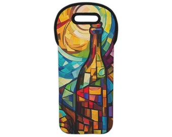 Cubism Insulated Wine Tote Bag | 750ml-1L Bottle