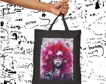 Boho Graffiti Art Bomullsväska – Miljövänlig shoppingväska
