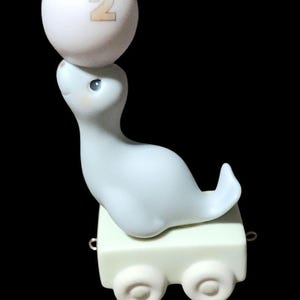 Precious Moments Birthday Seal Figurine Year 2 Train Series