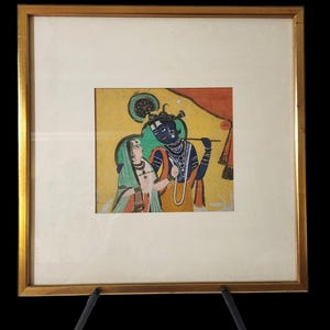 Radha Krishna Framed Artwork Wall Hanging