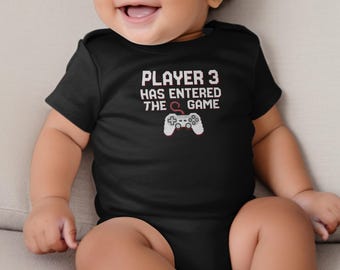Player 3 Has Entered The Game Bodysuit, Funny Newborn Bodysuit, Cute Baby Bodysuit, Video Game Baby Outfit, Gamer Baby Clothes