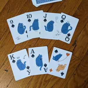 Cute Cat Cartoon Playing Cards