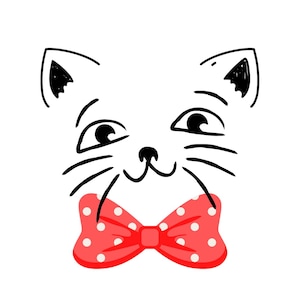 1-Cat face image Sticker print on demand