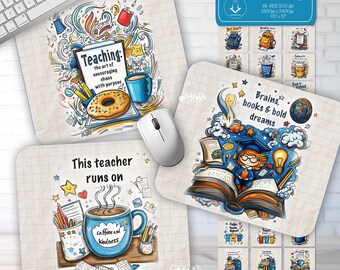 Design engraçado de mouse pad para professor: presente sarcástico para educador (download digital em PNG)