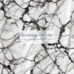 Black and White Marble Seamless Pattern Digital Design Download, Digital Print, Seamless pattern, Marble pattern, PNG, sublimation