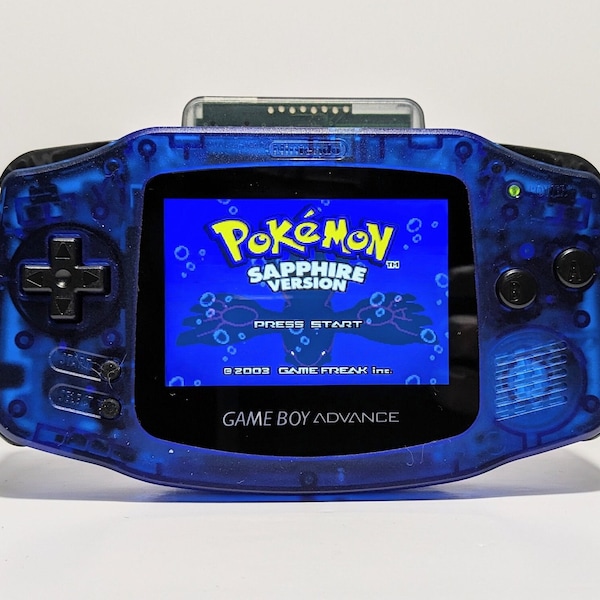 Ships Tomorrow! Gameboy Advance (GBA) 3.0 Inch IPS Backlit LCD Mod. New Speaker. Battery upgrade option Dark Blue Black Sapphire. Pre-Built