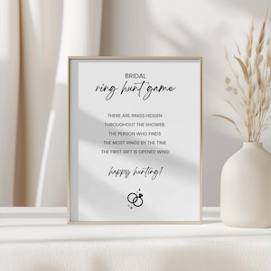 Bridal Ring Hunt, Ring Hunt Game, Find The Ring Game, Bridal Shower Games, Editable Digital Download, Canva Template, Instant Download