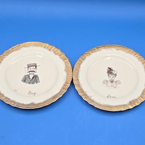 Antique 1899 Epiag Plates | Made in Czechoslovakia | Hand-Painted Porcelain | Bohemian Decorative Plates | European Antique China
