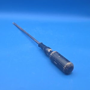 Vintage Stanley Screwdriver 19&quot; | Wooden Handle | Long Flathead Tool | Antique Hand Tool | Collectible Garage Decor