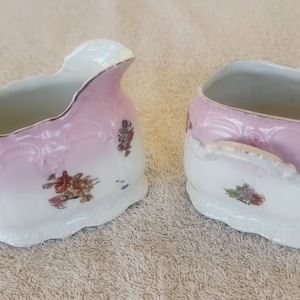 Antique Victoria Carlsbad Austria Sugar Cup and Creamer, Elegant Porcelain Set for Tea Time, Vintage Collectible Gift for Tea Lovers