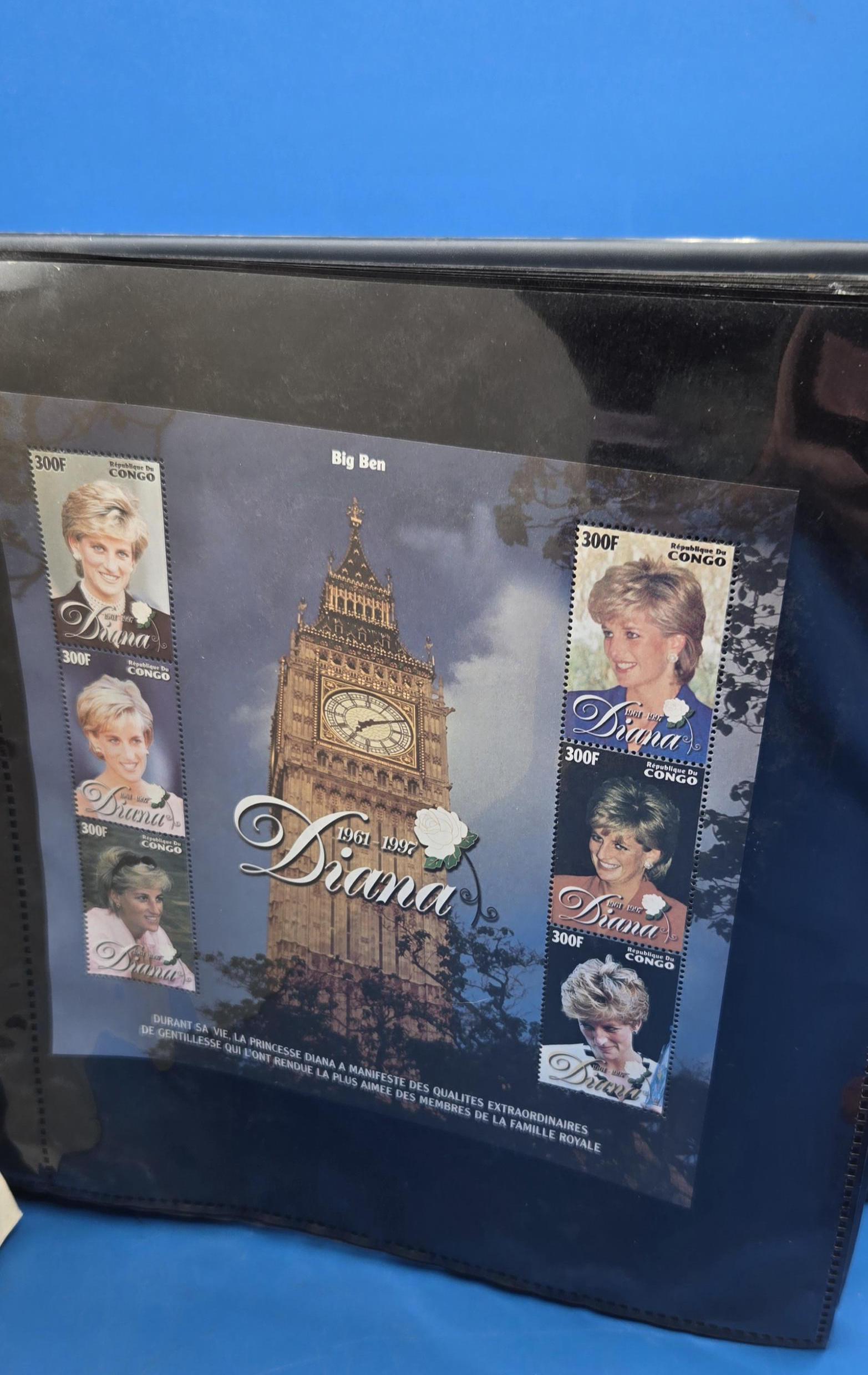 切手ダイアナ5 イギリス切手 ダイアナ妃 記念切手5枚シート帳 未使用 | 収集ワールド