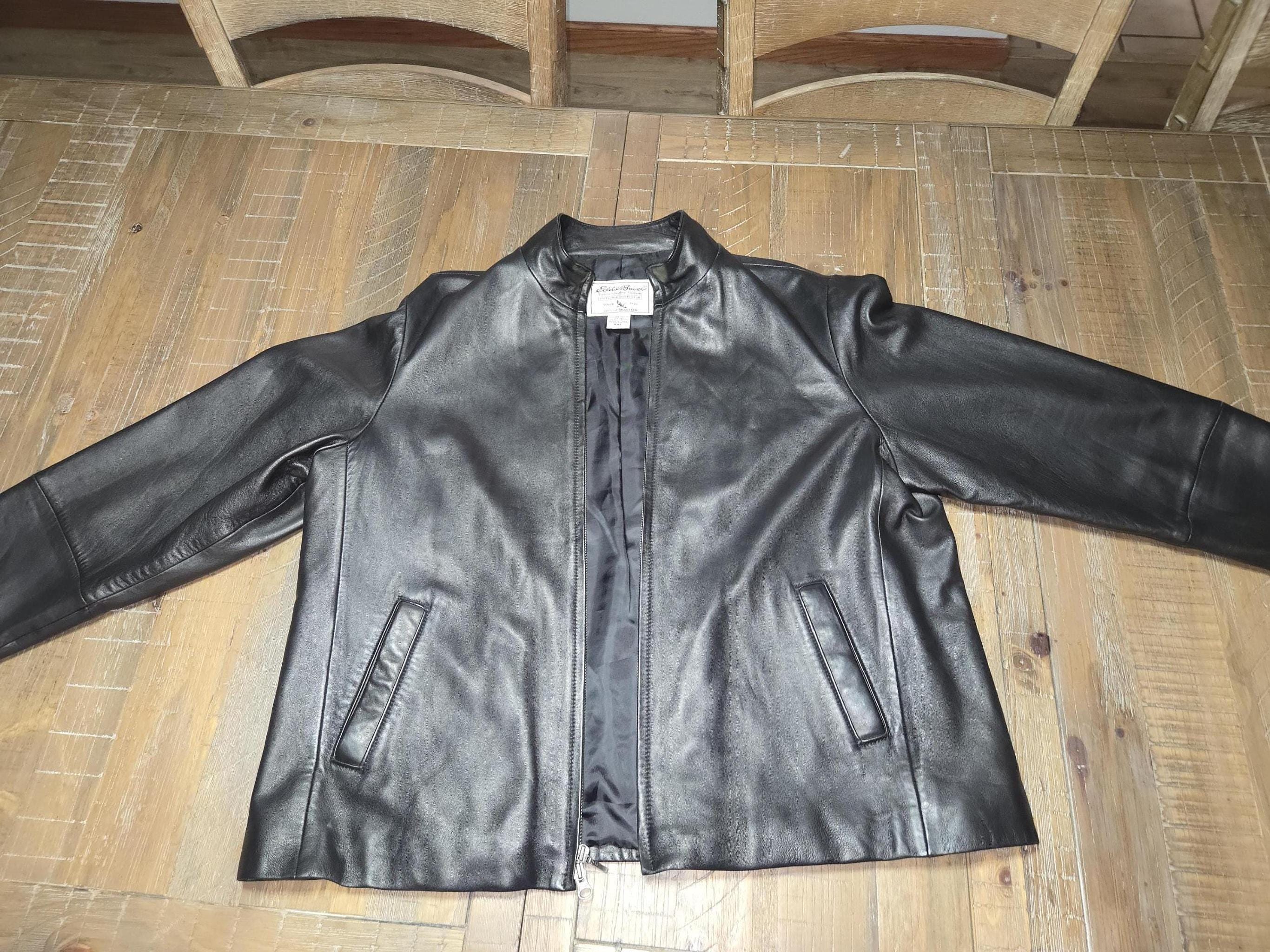 Eddie Bauer Leather Jacket - Etsy