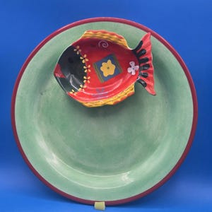 Vintage Jayson Imports Fish Bowl Plate RARE