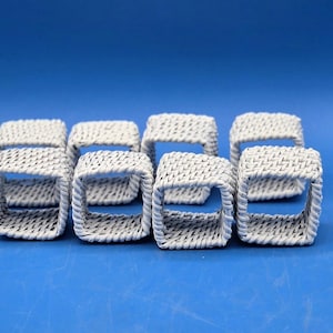 Vintage Handwoven Napkin Holders, Set of 8 Rustic Boho Table Decor for Dining and Parties, Unique Gift for Hostess or Home Entertaining