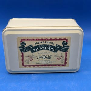 Antique Jack Daniels Tennessee Tipsy Cake Tin, Vintage Collectible Container, Man Cave Gift