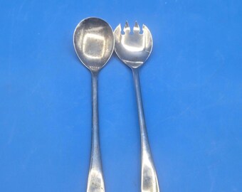 Vintage Silver Plate Salad Servers, 9 Inch Italian Serving Set