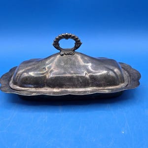 Vintage Reed & Barton Silverplate Butter Dish – Covered Silver Butter Server – Elegant Midcentury Tableware