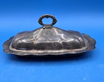 Vintage Reed & Barton Silverplate Butter Dish – Covered Silver Butter Server – Elegant Midcentury Tableware