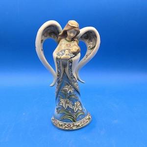 Vintage Shelly Rasche Angel Figurine 2005, Handcrafted Ceramic Collectible, Decorative Home Accent, Angel Lover Gift