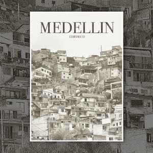 Medellin Comuna 13 Colombia Travel Poster Digital Print Photography
