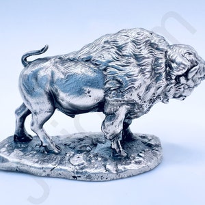 3 oz Hand Poured Silver Bar Pure .999+ Fine "Silver Buffalo" Bullion 3D Statue [PRESALE / Made-To-Order]