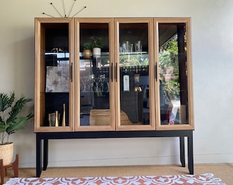 SOLD SOLD Large 4 door Mid Century Style Display Cabinet