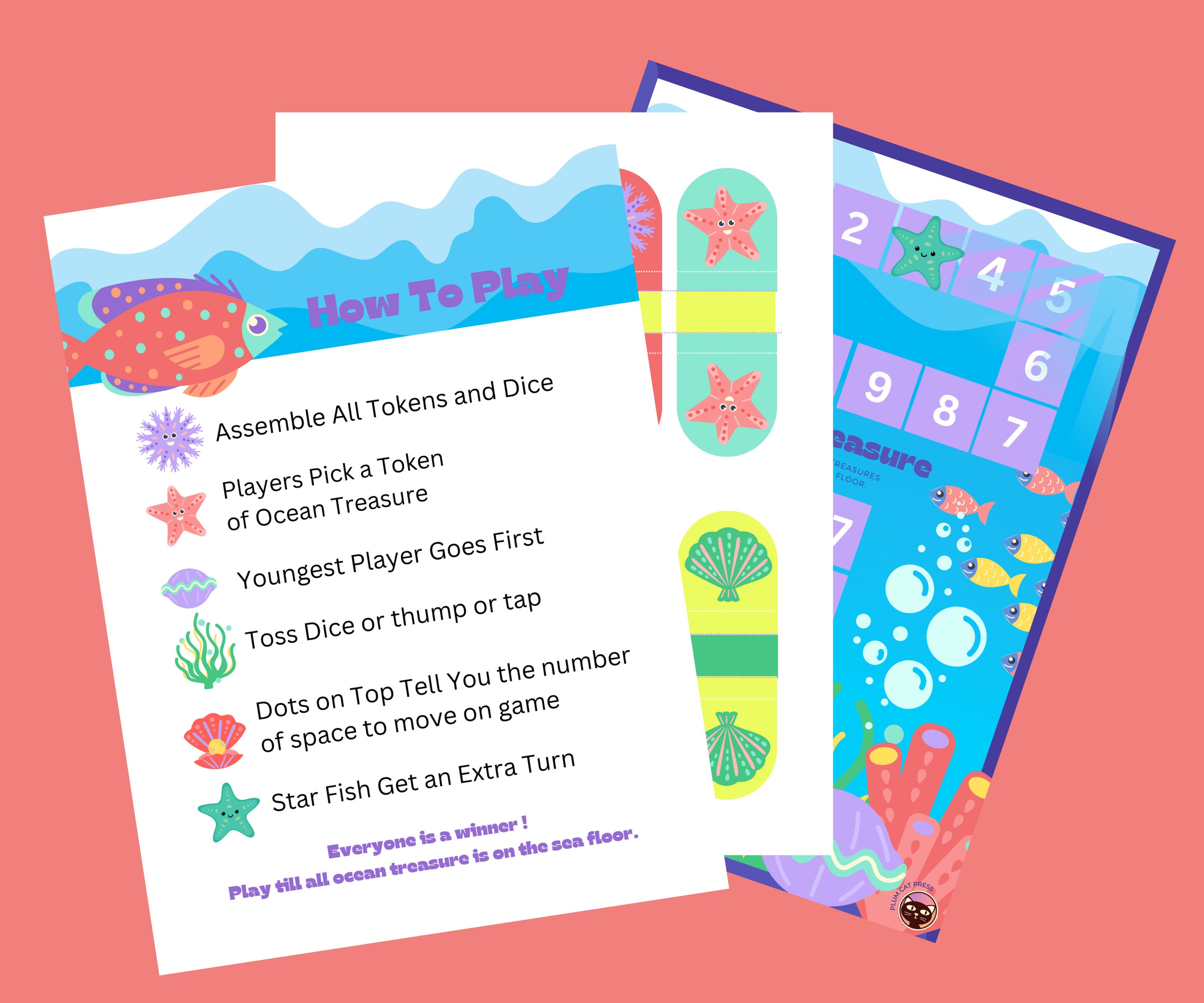 Under the Sea Printable Board Game for Kids | Birthday Party Fun &amp; Back ...